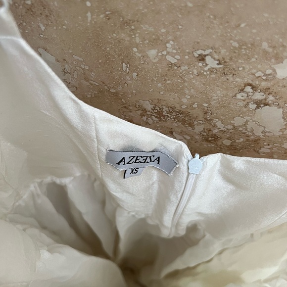 Azeeza Rachel Dress in White Silk - Picture 3 of 8